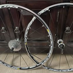 Mavic Aluminum Rims with 10 Speed Cassette SRAM