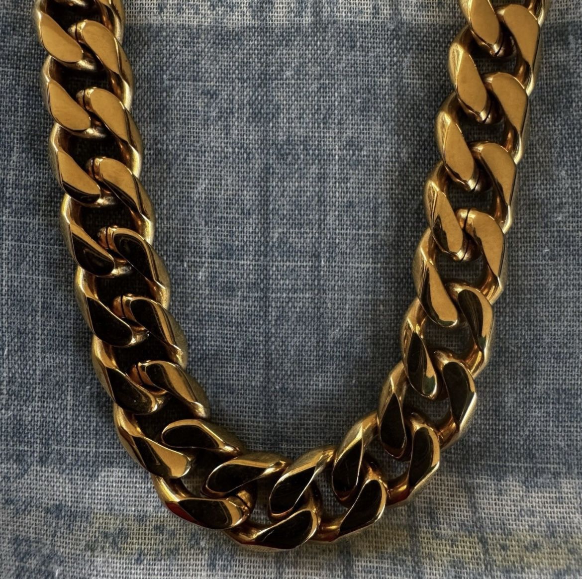 GoId Plated Cuban Lobster Clasp Chaln