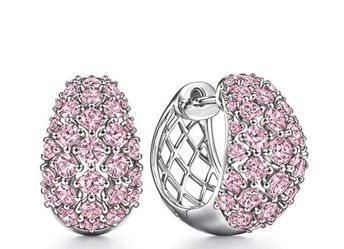 1 Pair Copper Cubic Zirconia Hoop Earrings – Elegant Hoop Earrings for Women