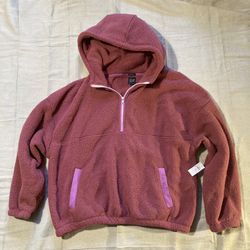 NWT The Gap Sherpa/Fleece Hooded Pullover Size Large Tall GORPCORE Athleisure 