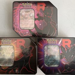 Pokemon Team Rocket Tin (Set Of 3)