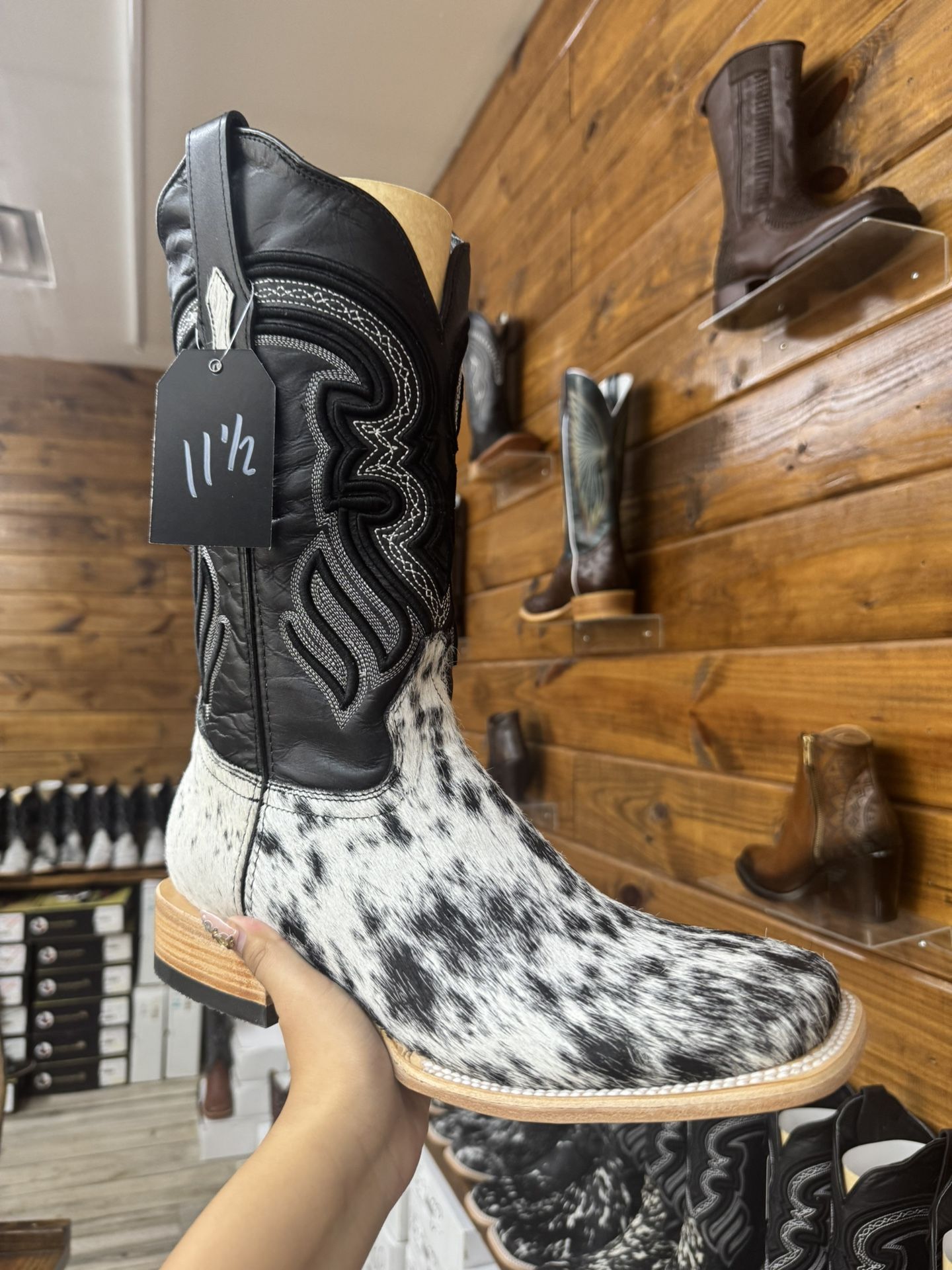 cowhide boot