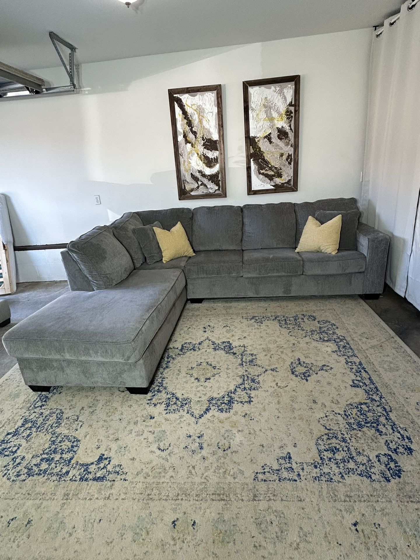 Ashley F. Gray L shape sectional couch 🛻delivery available 🛻