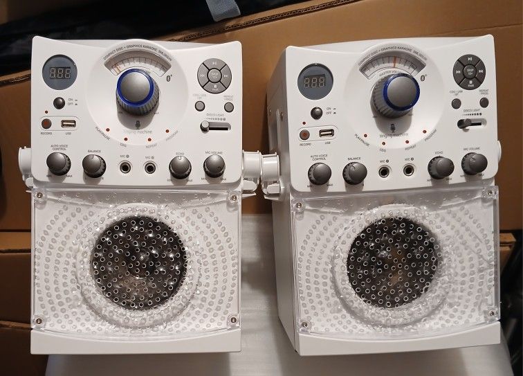 2 Brand New Singing Machine Karaoke Machines, Missing Ac Power Supply Cables So Only $25 For Both 