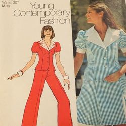 Vintage Simplicity 5472 Pant Skirt Set Size 16 Pre Owned