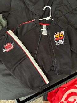Used Lightning McQueen 2pc sweatsuit 18months