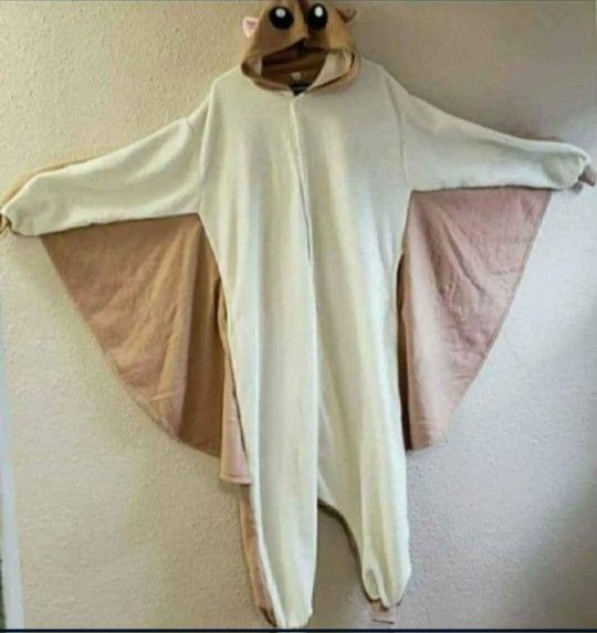 Flying Squirrel Fleece Costume Adult Medium