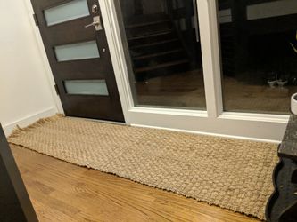 Pier 1 imports 100% natural jute 2ft x 8 ft rug runner
