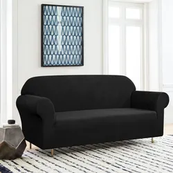 Black slipcover for two seater couch