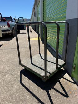 Heavy-Duty Industrial Steel Panel Cart / Glass Cart Rolling Dolly 28” x 30” x 38”