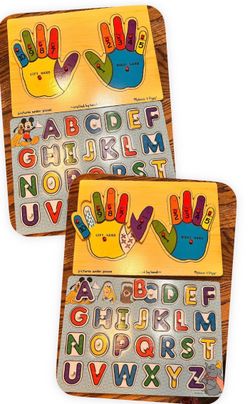 Wooden puzzles, ABC/counting