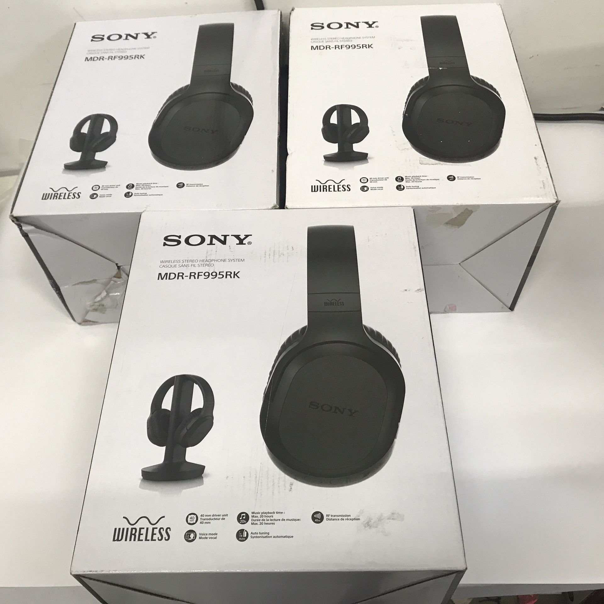 Qty Sony MDR RF995RK Wireless Home Theater Headphones