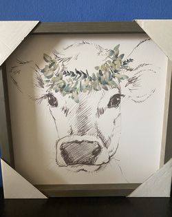 Cow wood wall decor