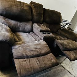 Love Seat With Power Recliner For Sale