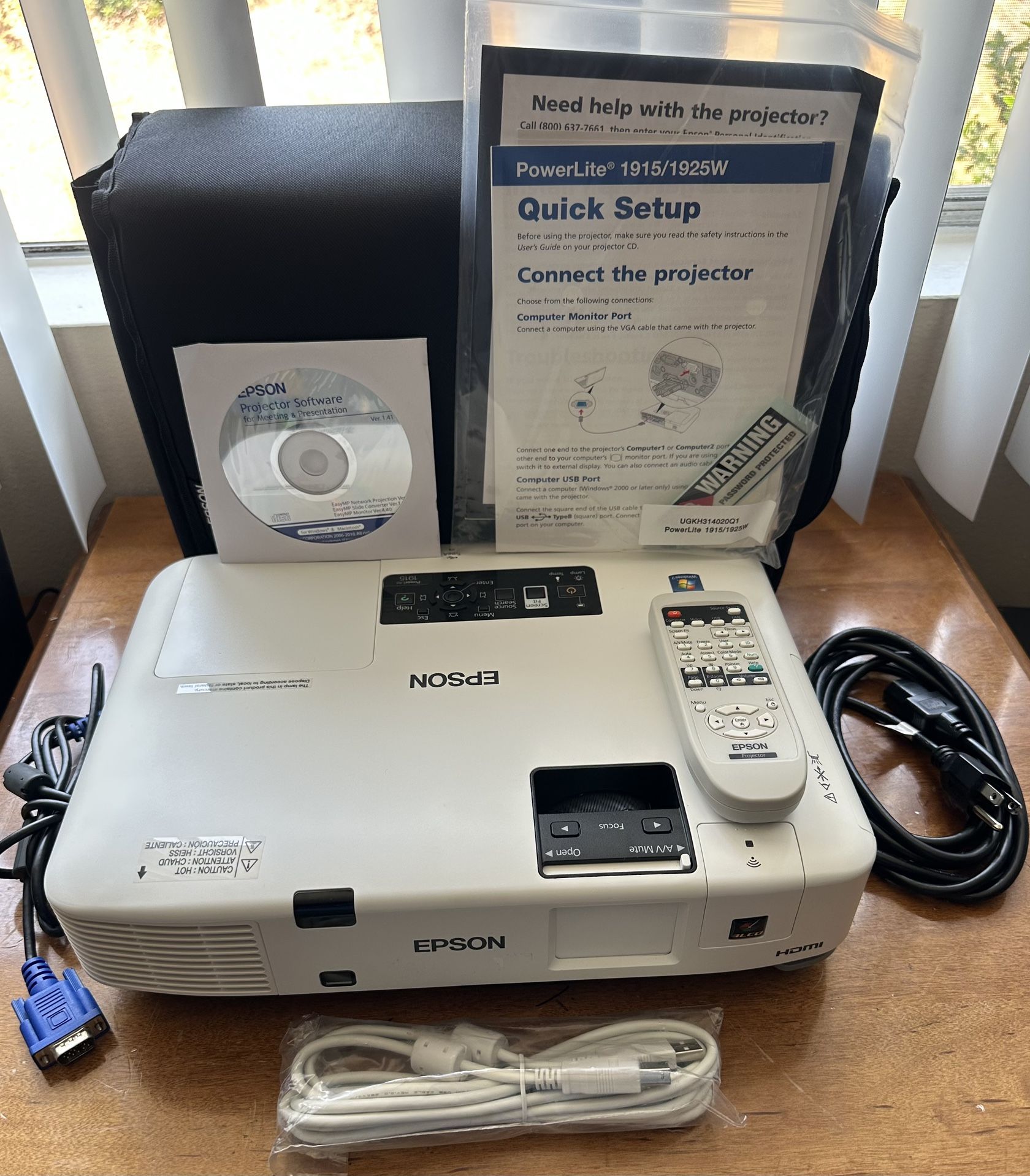 Epson Powerlite Model H313A LCD Table Top Ceiling Projector