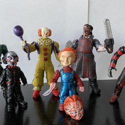 UNIQUE Jason/Chucky/Leatherface/Pennywise IT/Saw/Freddy Krueger Horror Action Figure Set Toys