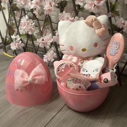 Hello Kitty Pink Easter Egg basket