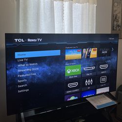 TCL 65” 4k HDR Roku TV 