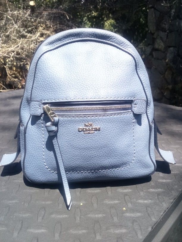 Genuine Coach Mini Back Pack Perry Winkle Blue Good Condition