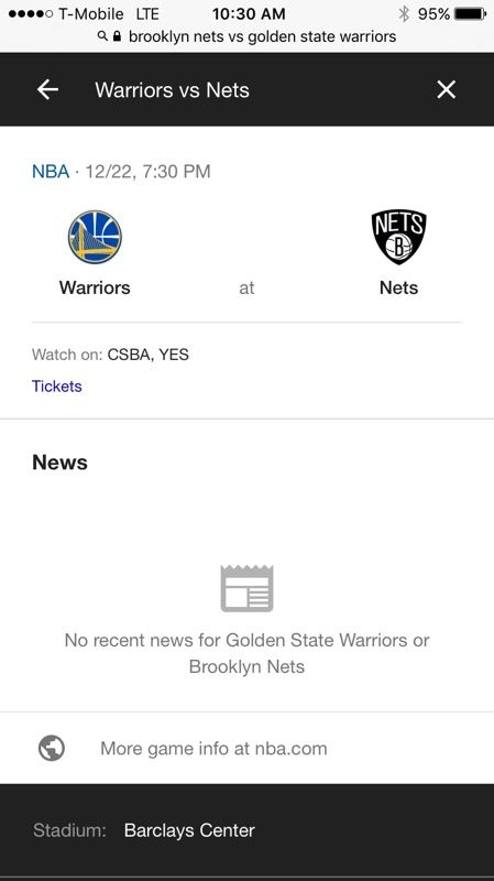 Golden state vs bk nets