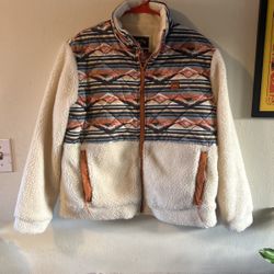 Billabong Fleece, Zip Up Jacket, Size Medium