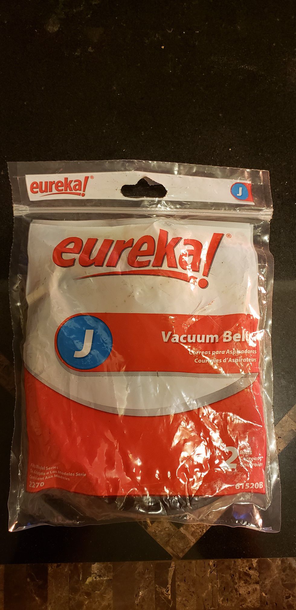 New Eureka Genuine Belt J Style 2 Pack for series 2270 Vacuum 61520B