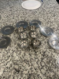 STO Casalinghi vintage stain less steel expresso cups 1970’s