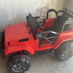 12v Red Jeep Car 