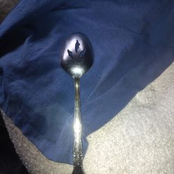 a Towle Sterling Fontana Pierced Serving Spoon, 8 1/2" and weighing 71 grams,