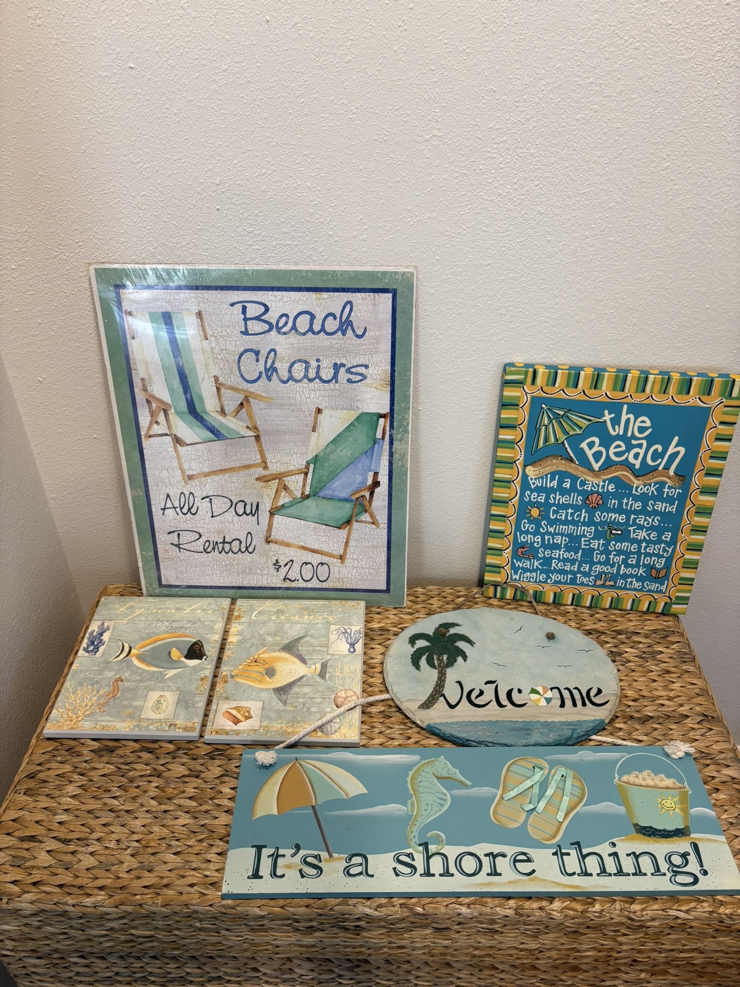 Beach Themed wall Home Decor Sign Lot - Simi valley