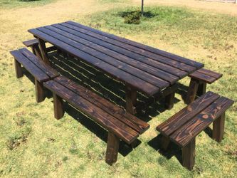 Custom Wood Picnic Table