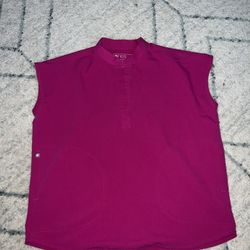 Figs Women’s Rafaela Women Oversized Scrub Top Size Small Raspberry Sorbet