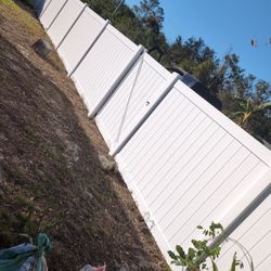 White Vinyl Fence 