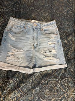 Wax mom jean shorts