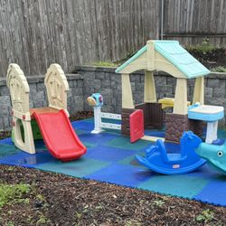 Outdoor Playhouse And Slide
