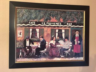 Cafe La Provence Bar Framed Art Print