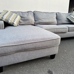 Costco Gray Sectional Sofa Couch - FREE DELIVERY 🚚 