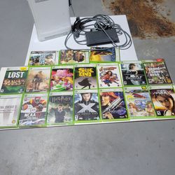Xbox 360 + games + controllers +miscellaneous.