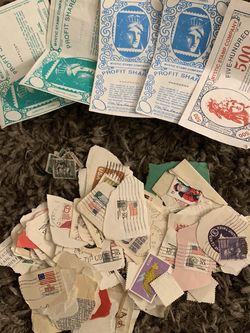 100 Stamps Plus Bunch Of Profit Shares
