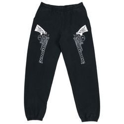 Warren Lotas Revolver Sweatpants 2XL XXL Black Sweats Joggers Streetwear WL Y2K