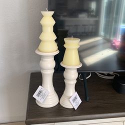 Pillar Holder With Candles 