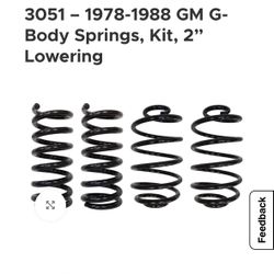 G Body Lowering Springs