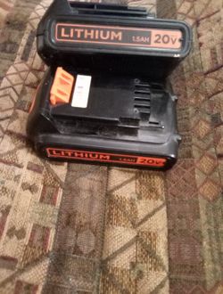2 Black & Decker 20V Batteries LBXR20 $30 Firm P/U 48 TH ST Roosevelt Phx 