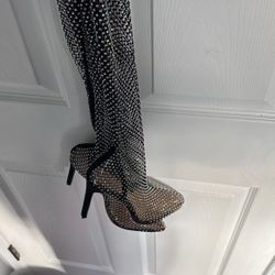 Heel Boots Rhinestones