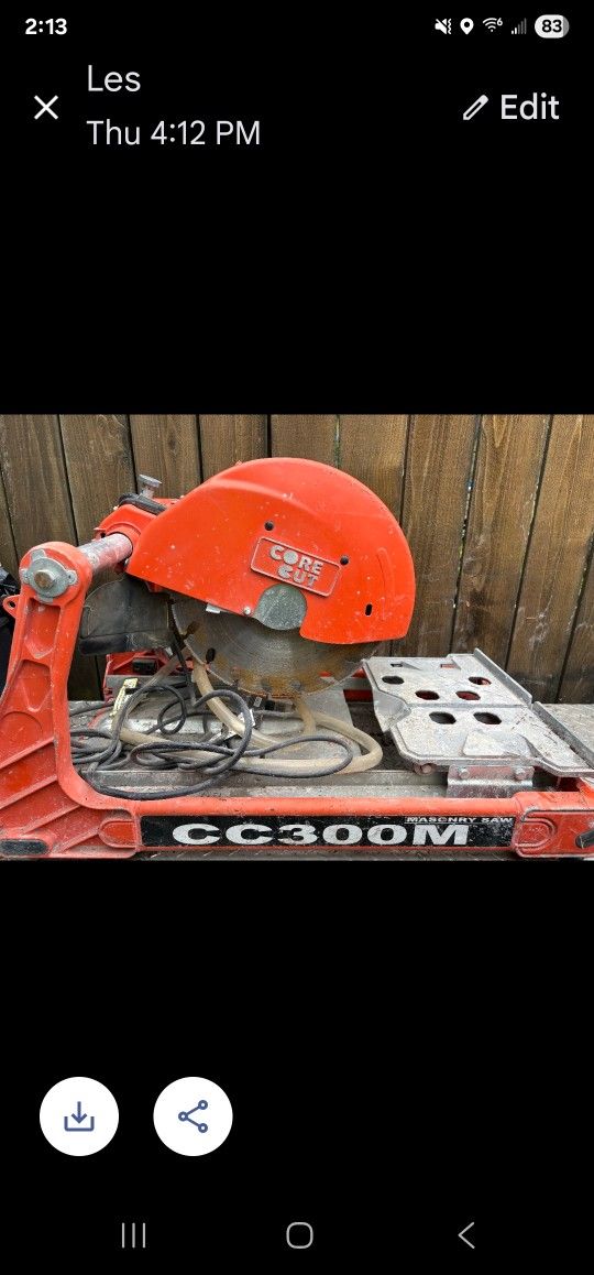 Masonry Table Saw