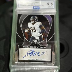 Chicago Bears Auto Card Gervon Dexter Sr Graded 9.5