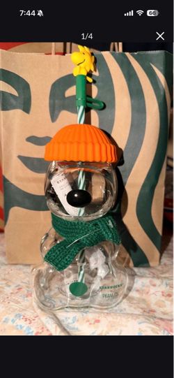 Snoopy, Starbucks, Glass, Cup