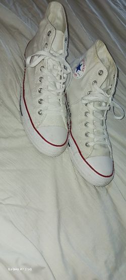 All Star Converse Hightop Sneakers Size 13 Men White $30, Good Condition 