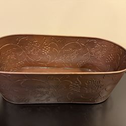 Vintage Copper Colored Planter/Beverage Bucket