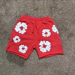Brand New Large 'Red' Denim Tears Shorts